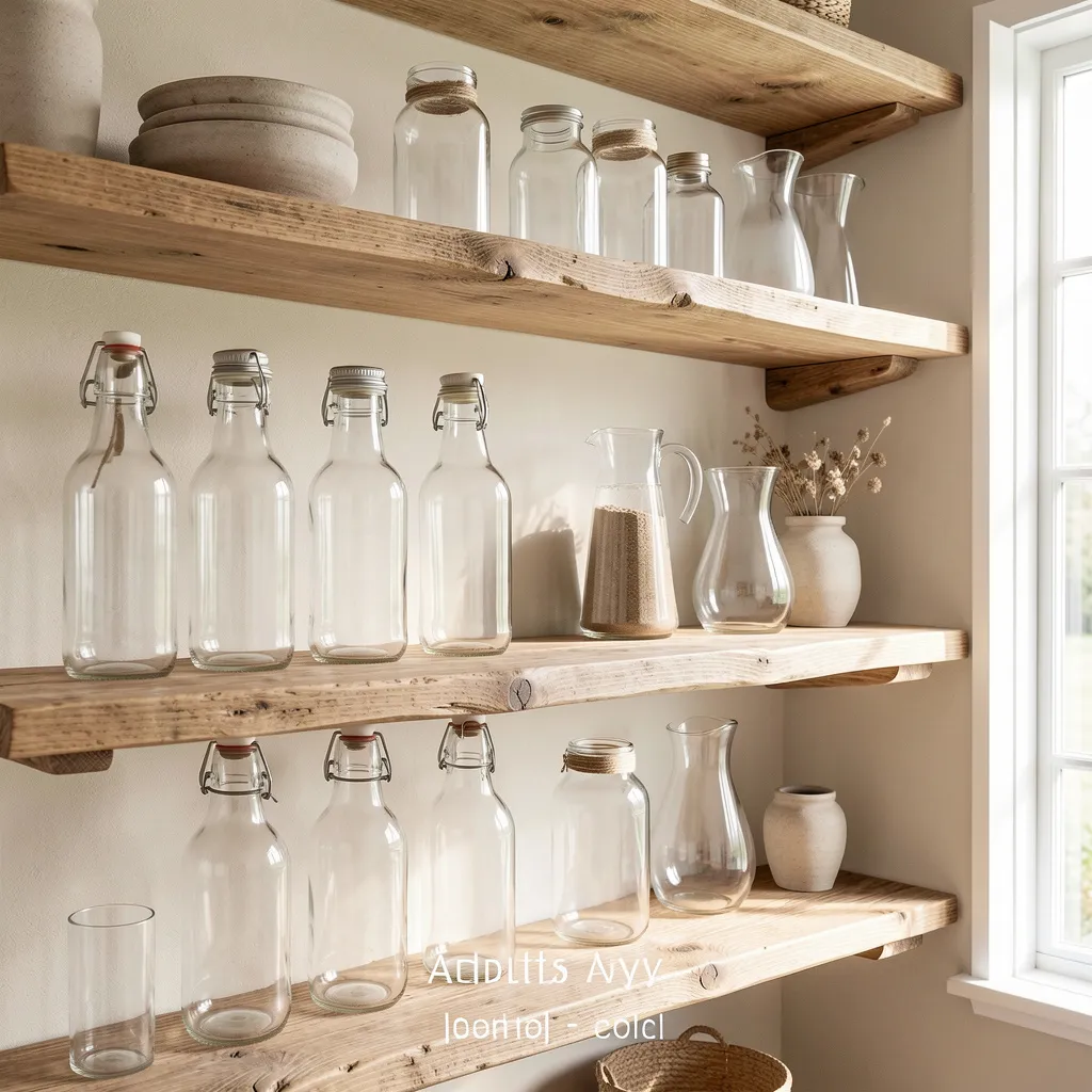 Eco-friendly recycled glass bottle with textured surface